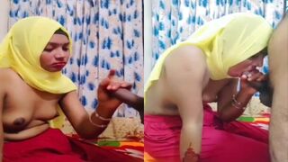 Hijab sexy girl ka hot blowjob