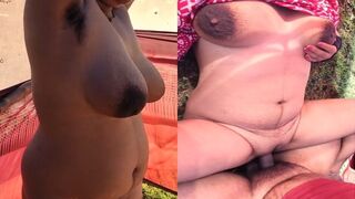 Village young aunty ka open field sex