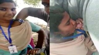 Desi office girl ka outdoor boobs pressing or blowjob
