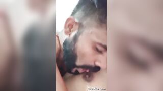 Haryanvi young boy licking her young gf tight pussy
